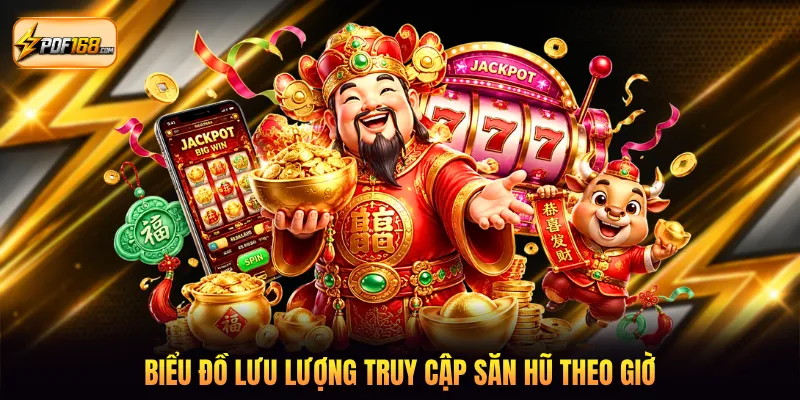 Biểu đồ lưu lượng truy cập săn hũ theo giờ