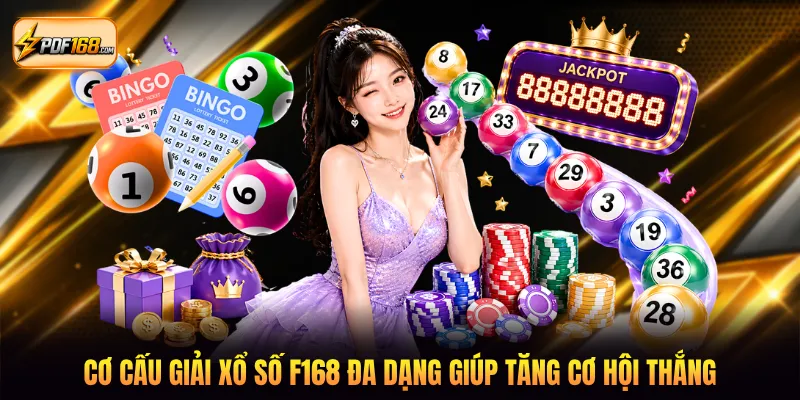 Cơ cấu giải xổ số F168 đa dạng giúp tăng cơ hội thắng