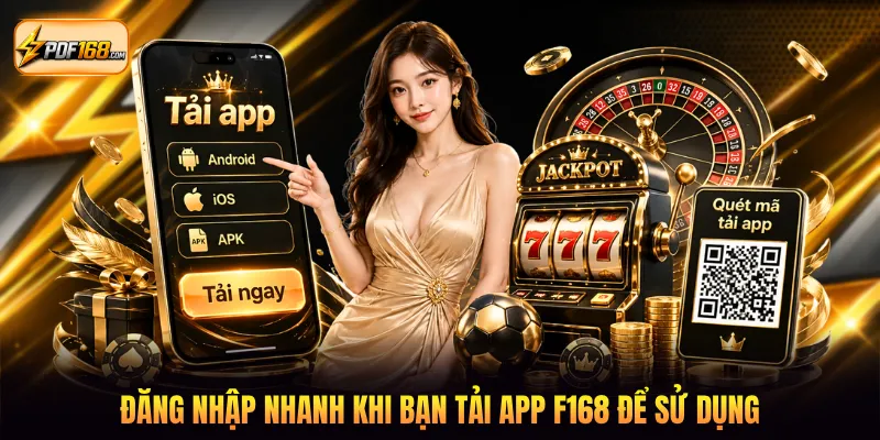 Đăng nhập nhanh khi bạn tải app F168 để sử dụng